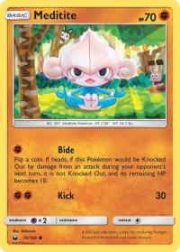 pokemon SM celestial storm meditite 76 168