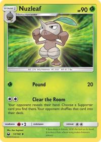 pokemon SM celestial storm nuzleaf 13 168