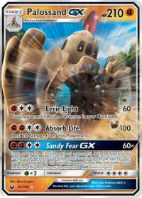 pokemon SM celestial storm palossand gx 82 168