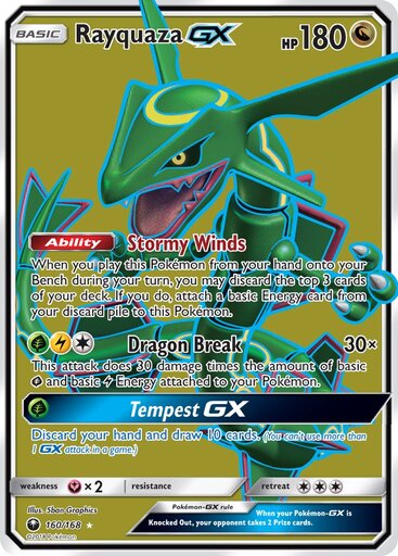 Rayquaza GX 160-168 Full Art