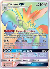 pokemon SM celestial storm scizor gx 175 168 rainbow