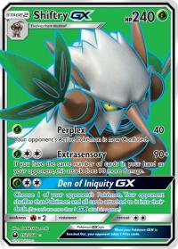 pokemon SM celestial storm shiftry gx 152 168 full art