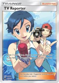 pokemon SM celestial storm tv reporter 167 168 full art