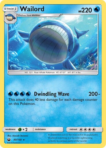 Wailord 40-168 (RH)