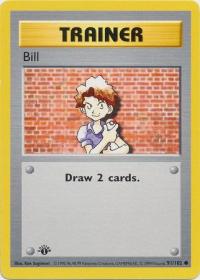 pokemon base set 1st edition bill 91 102 1st edition