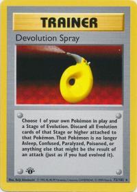 pokemon base set 1st edition devolution spray 72 102 1st edition