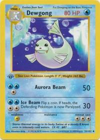 pokemon base set 1st edition dewgong 25 102 1st edition