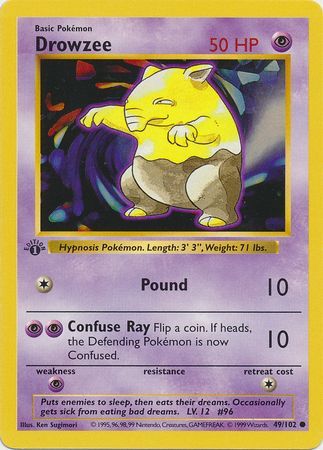 Drowzee 49-102 1st edition