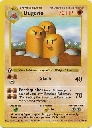 Dugtrio 19-102 1st edition