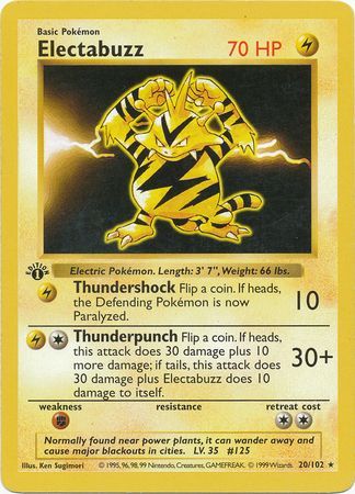 Electabuzz 20-102 1st edition