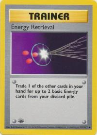 pokemon base set 1st edition energy retrieval 81 102 1st edition