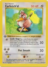 pokemon base set 1st edition farfetch d 27 102 1st edition