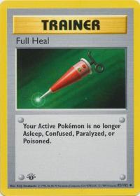 pokemon base set 1st edition full heal 82 102 1st edition