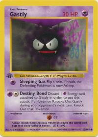 pokemon base set 1st edition gastly 50 102 1st edition