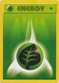 pokemon base set 1st edition grass energy 99 102 1st edition