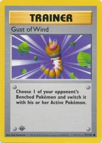 pokemon base set 1st edition gust of wind 93 102 1st edition