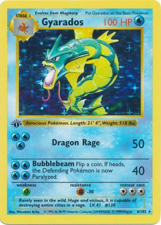 Gyarados 6-102 1st edition