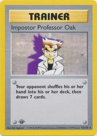 pokemon base set 1st edition impostor professor oak 73 102 1st edition