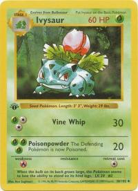 pokemon base set 1st edition ivysaur 30 102 1st edition