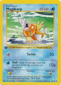 pokemon base set 1st edition magikarp 35 102 1st edition