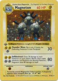 pokemon base set 1st edition magneton 9 102 1st edition