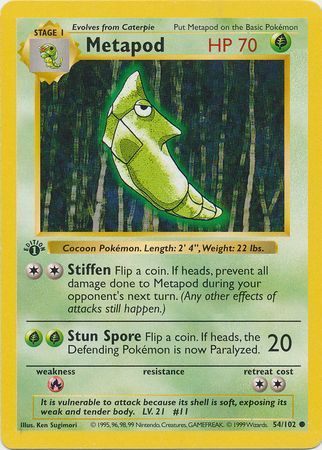 Metapod 54-102 1st edition