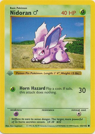 Nidoran 55-102 1st edition