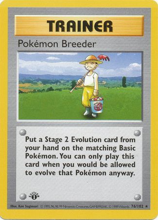 Pokemon Breeder 76-102 1st edition