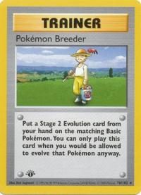 pokemon base set 1st edition pokemon breeder 76 102 1st edition