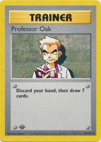 pokemon base set 1st edition professor oak 88 102 1st edition