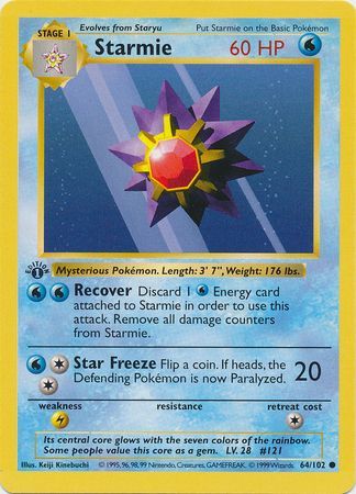 Starmie 64-102 1st edition