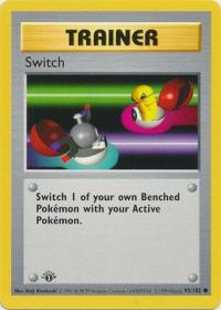 pokemon base set 1st edition switch 95 102 1st edition