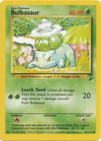 pokemon base set 2 bulbasaur 67 130