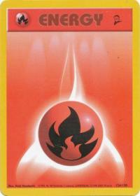 pokemon base set 2 fire energy 126 130