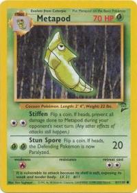 pokemon base set 2 metapod 81 130