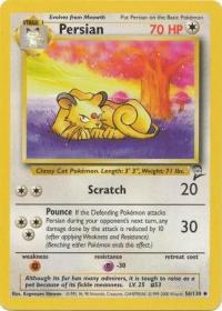 pokemon base set 2 persian 56 130