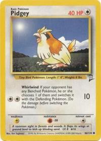 pokemon base set 2 pidgey 86 130