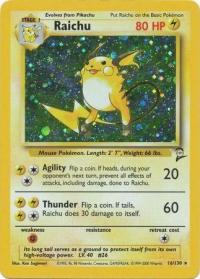 pokemon base set 2 raichu 16 130