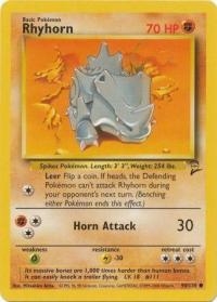 pokemon base set 2 rhyhorn 90 130