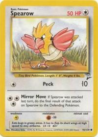 pokemon base set 2 spearow 92 130