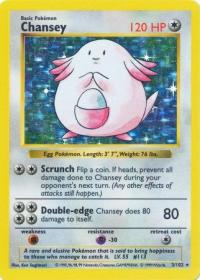 pokemon base set shadowless chansey 3 102 shadowless