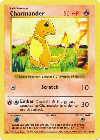 Charmander 46-102 (Shadowless)