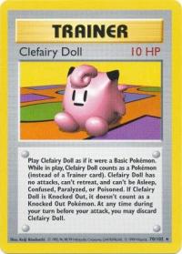 pokemon base set shadowless clefairy doll 70 102 shadowless