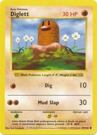 pokemon base set shadowless diglett 47 102 shadowless