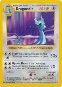 pokemon base set shadowless dragonair 18 102 shadowless