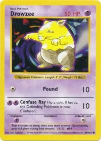 pokemon base set shadowless drowzee 49 102 shadowless