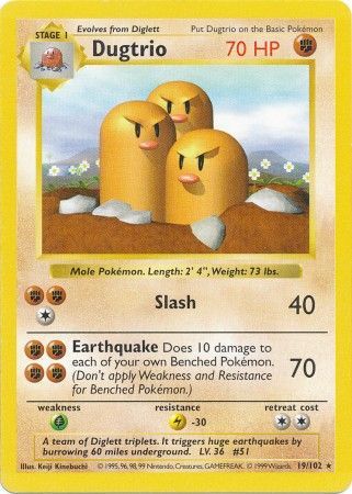 Dugtrio 19-102 (Shadowless)