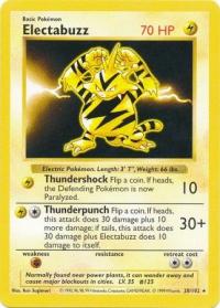 pokemon base set shadowless electabuzz 20 102 shadowless