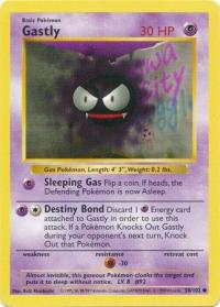 pokemon base set shadowless gastly 50 102 shadowless