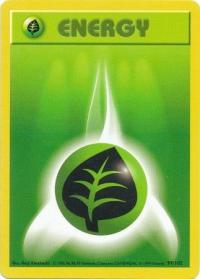 pokemon base set shadowless grass energy 99 102 shadowless